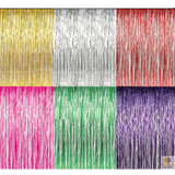 Darrahopens Occasions > Party Decorations Tinsel Curtain Foil Metallic Fringe Backdrop Party Door Decorations (200cm x 100cm) - White