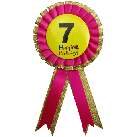 Darrahopens Occasions > Party Favours BIRTHDAY BADGE Party Favour Award Rosette Fancy Dress Girls Boys Childrens Kids -