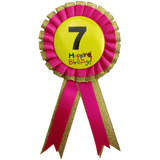 Darrahopens Occasions > Party Favours BIRTHDAY BADGE Party Favour Award Rosette Fancy Dress Girls Boys Childrens Kids -