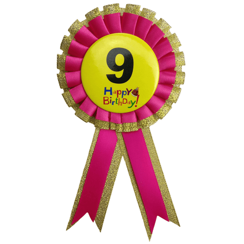 Darrahopens Occasions > Party Favours BIRTHDAY BADGE Party Favour Award Rosette Fancy Dress Girls Boys Childrens Kids -