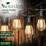 Darrahopens Occasions > Party Lights NOVEDEN 53FT 15+1 Bulbs LED Outdoor String Lights Garden Party Decoration