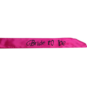 Darrahopens Occasions > Wedding Accessories HEN'S NIGHT SASH Party Girls Wedding Bridesmaid Bridal Bride To Be Satin Sashes - Bride To Be (Dark Pink)