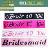 Darrahopens Occasions > Wedding Accessories HEN'S NIGHT SASH Party Girls Wedding Bridesmaid Bridal Bride To Be Satin Sashes - Bridesmaid (Light Pink)