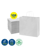 Darrahopens Occasions > Wrapping Paper & Gift Bags Party Central 108PCE Gift/Craft Paper Bag White Horizontal Reusable 15 x 21cm