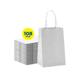 Darrahopens Occasions > Wrapping Paper & Gift Bags Party Central 108PCE Gift/Craft Paper Bags White Reusable 12 x 16cm