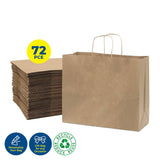 Darrahopens Occasions > Wrapping Paper & Gift Bags Party Central 72PCE Gift/Craft Paper Bags Horizontal Brown Reusable 21 x 27cm