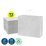 Darrahopens Occasions > Wrapping Paper & Gift Bags Party Central 72PCE Gift/Craft Paper Bags Horizontal White Reusable 21 x 27cm