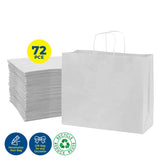 Darrahopens Occasions > Wrapping Paper & Gift Bags Party Central 72PCE Gift/Craft Paper Bags Horizontal White Reusable 25 x 33cm