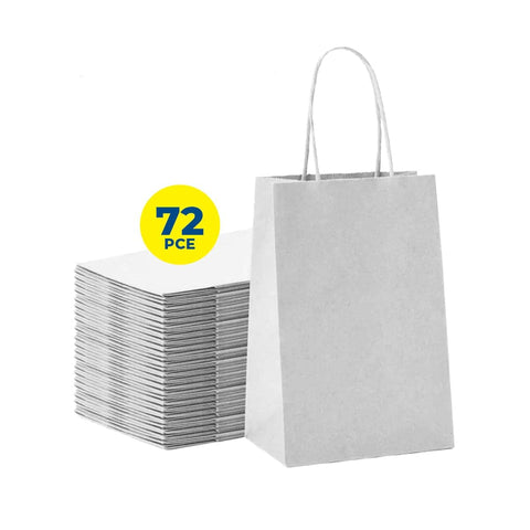 Darrahopens Occasions > Wrapping Paper & Gift Bags Party Central 72PCE Gift/Craft Paper Bags White Reusable 21 x 27cm