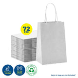 Darrahopens Occasions > Wrapping Paper & Gift Bags Party Central 72PCE Gift/Craft Paper Bags White Reusable 21 x 27cm