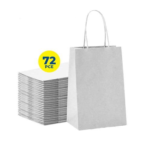 Darrahopens Occasions > Wrapping Paper & Gift Bags Party Central 72PCE Gift/Craft Paper Bags White Reusable 25 x 33cm