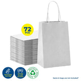 Darrahopens Occasions > Wrapping Paper & Gift Bags Party Central 72PCE Gift/Craft Paper Bags White Reusable 25 x 33cm