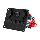 Darrahopens Outdoor > Boating Giantz 5 Gang 12V Switch Panel For Car Boat Marine USB ON-OFF LED Rocker Toggle