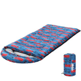 Darrahopens Outdoor > Camping Weisshorn Sleeping Bag Kids Single Bags 180cm Thermal Camping Hiking Blue