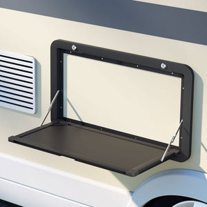 Darrahopens Outdoor > Others Weisshorn Caravan Table 800 x 450mm Folding Lockable Black