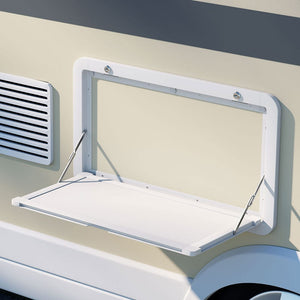 Darrahopens Outdoor > Others Weisshorn Caravan Table 800 x 450mm Folding Lockable White