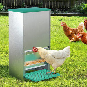 Darrahopens Pet Care > Coops & Hutches Giantz Automatic Chicken Feeder Port Coop Chick Poultry Treadle Self Opening