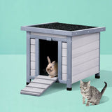 Darrahopens Pet Care > Coops & Hutches i.Pet Rabbit Hutch Outdoor Cat House Wooden Shelter Condo Small Enclosure Indoor