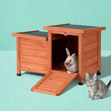 Darrahopens Pet Care > Coops & Hutches i.Pet Rabbit Hutch Outdoor Cat House Wooden Shelter Condo Small Enclosure Indoor