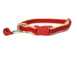 Darrahopens Pet Care > Dog Supplies 100% Pure Bamboo Fibre Cat Collar Plastic Buckle Red