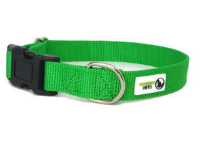 Darrahopens Pet Care > Dog Supplies 100% Pure Bamboo Fibre Dog Collar Plastic Buckle Large Green