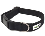 Darrahopens Pet Care > Dog Supplies 100% Pure Bamboo Fibre w/Fleece Lining Dog Collar Plastic Buckle Large Black