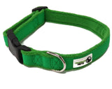 Darrahopens Pet Care > Dog Supplies 100% Pure Bamboo Fibre w/Fleece Lining Dog Collar Plastic Buckle Large Green