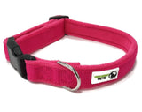 Darrahopens Pet Care > Dog Supplies 100% Pure Bamboo Fibre w/Fleece Lining Dog Collar Plastic Buckle Large Pink