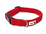 Darrahopens Pet Care > Dog Supplies 100% Pure Bamboo Fibre w/Fleece Lining Dog Collar Plastic Buckle Large Red