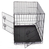 Darrahopens Pet Care > Dog Supplies 42' Portable Foldable Dog Cat Rabbit Collapsible Crate Pet Rabbit Cage with Cover Blue