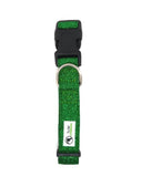 Darrahopens Pet Care > Dog Supplies Bling Glitter Overlay Nylon Dog Collar Breakaway Buckle Large Green