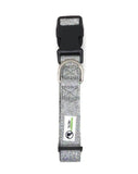 Darrahopens Pet Care > Dog Supplies Bling Glitter Overlay Nylon Dog Collar Breakaway Buckle Large Silver