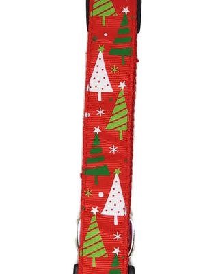 Darrahopens Pet Care > Dog Supplies Christmas Dog Collars Adjustable Large Red Xmas Trees