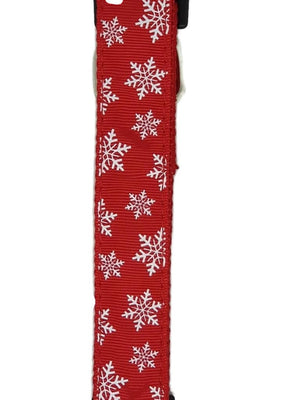 Darrahopens Pet Care > Dog Supplies Christmas Dog Collars Adjustable Medium Red Snow Flakes