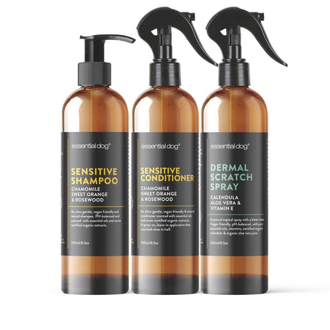 Darrahopens Pet Care > Dog Supplies Dog Sensitive Skin Value Pack: Shampoo, Conditioner and Dermal Itch Spray