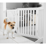 Darrahopens Pet Care > Dog Supplies Four Panel Freestanding Dog Gate, White