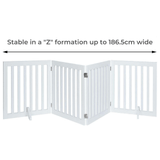 Darrahopens Pet Care > Dog Supplies Four Panel Freestanding Dog Gate, White