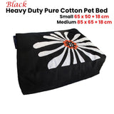 Darrahopens Pet Care > Dog Supplies Heavy Duty Pure Cotton Pet Dog Bed Cover Small Black