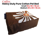 Darrahopens Pet Care > Dog Supplies Heavy Duty Pure Cotton Pet Dog Bed Cover Small Coffee