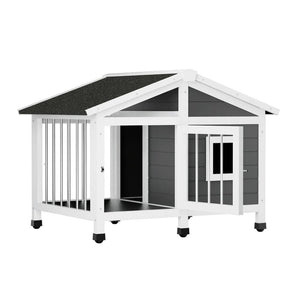 Darrahopens Pet Care > Dog Supplies i.Pet Dog Kennel House Large Wooden Outdoor Pet Kennels Indoor Puppy Cabin Home