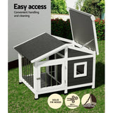 Darrahopens Pet Care > Dog Supplies i.Pet Dog Kennel House Large Wooden Outdoor Pet Kennels Indoor Puppy Cabin Home