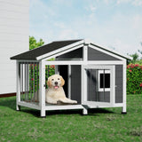 Darrahopens Pet Care > Dog Supplies i.Pet Dog Kennel House Large Wooden Outdoor Pet Kennels Indoor Puppy Cabin Home