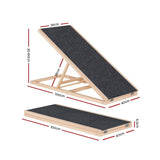 Darrahopens Pet Care > Dog Supplies i.Pet Dog Ramp Adjustable Height Steps For Bed Sofa Car Foldable Non-slip 100cm