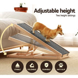 Darrahopens Pet Care > Dog Supplies i.Pet Dog Ramp Steps Adjustable Height For Bed Sofa Car Foldable Stairs Non-slip