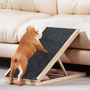 Darrahopens Pet Care > Dog Supplies i.Pet Dog Ramp Steps Adjustable Height For Bed Sofa Car Foldable Stairs Non-slip