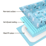 Darrahopens Pet Care > Dog Supplies i.Pet Pet Cooling Mat Gel Dog Cat Self-cool Puppy Pad Large Bed Summer Blue