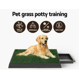 Darrahopens Pet Care > Dog Supplies i.Pet Pet Training Pad Dog Potty Toilet Large Loo Portable With Tray Grass Mat