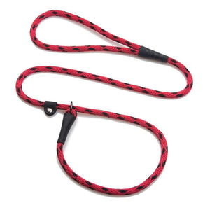 Darrahopens Pet Care > Dog Supplies Mendota British Style Slip Leash - Length 3/8in x 4ft(10mm x 1.2m) - Black Ice - Red