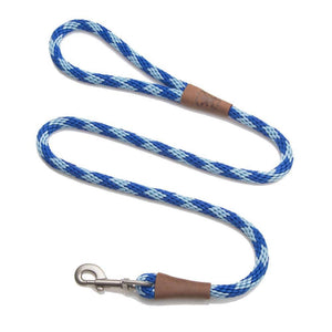 Darrahopens Pet Care > Dog Supplies Mendota Clip Leash Large - lengths 1/2in x 6ft(13mm x1.8m) Made in the USA - Diamond - Sapphire