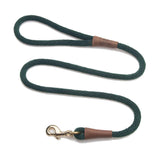 Darrahopens Pet Care > Dog Supplies Mendota Clip Leash Large - lengths 1/2in x 6ft(13mm x1.8m) Made in the USA - Hunter Green